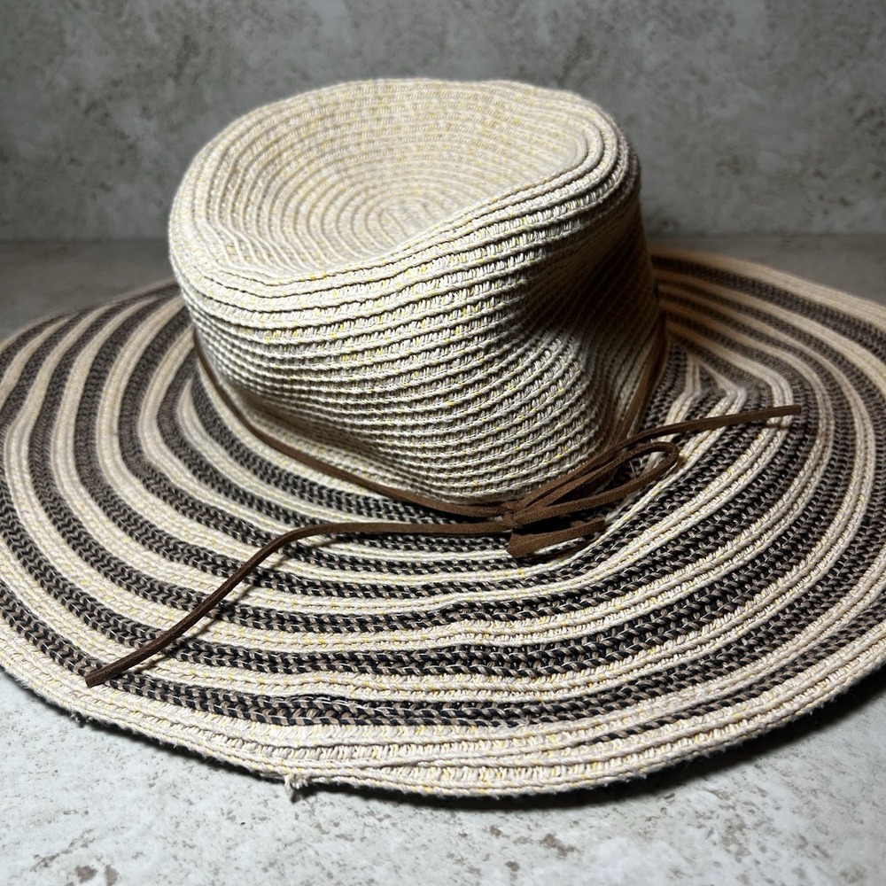 Scala Hat Handmade Woven Straw Hat Women's One Size Beige‎ Boho Sun Gardening